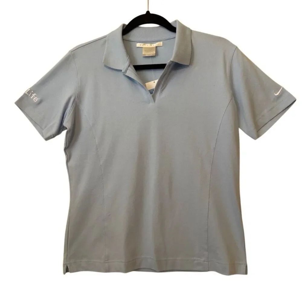 Nike Fit Dry Baby Blue Golf Polo Size M Golf, Vacation